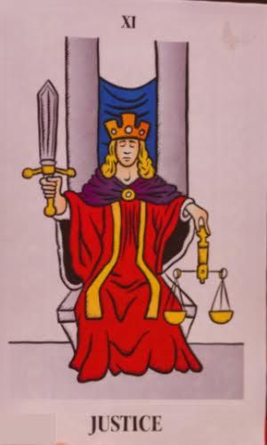 carta del tarot de la justicia